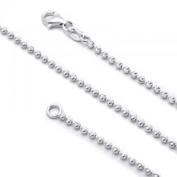 Lant argint 925 cu bilute model militar 51 cm si 2 mm grosime [0]